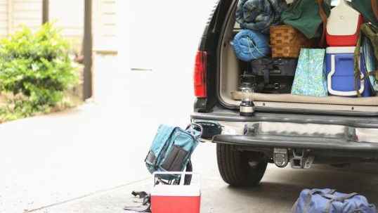 car packed for vacation